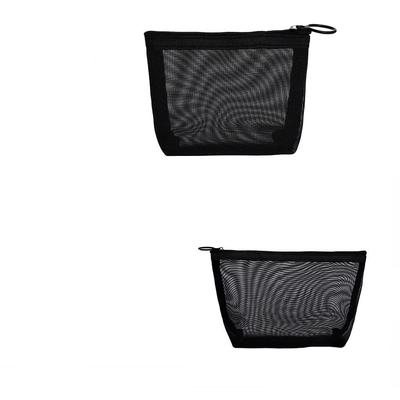 MOPCONY Bolsa de Maquilhagem Cosmética de Malha de Nylon para Cosméticos e Pequenos Perfeita para Viagens de Negócios e Viagens Pacote de 4 Bolsas, Itens, (Preto) [Usado]