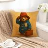 Classic P-Paddington B-Bear-Es Square Double-Sided Printed Pillow Case Bedroom Bedside Pillow Sofa Cushion Cover