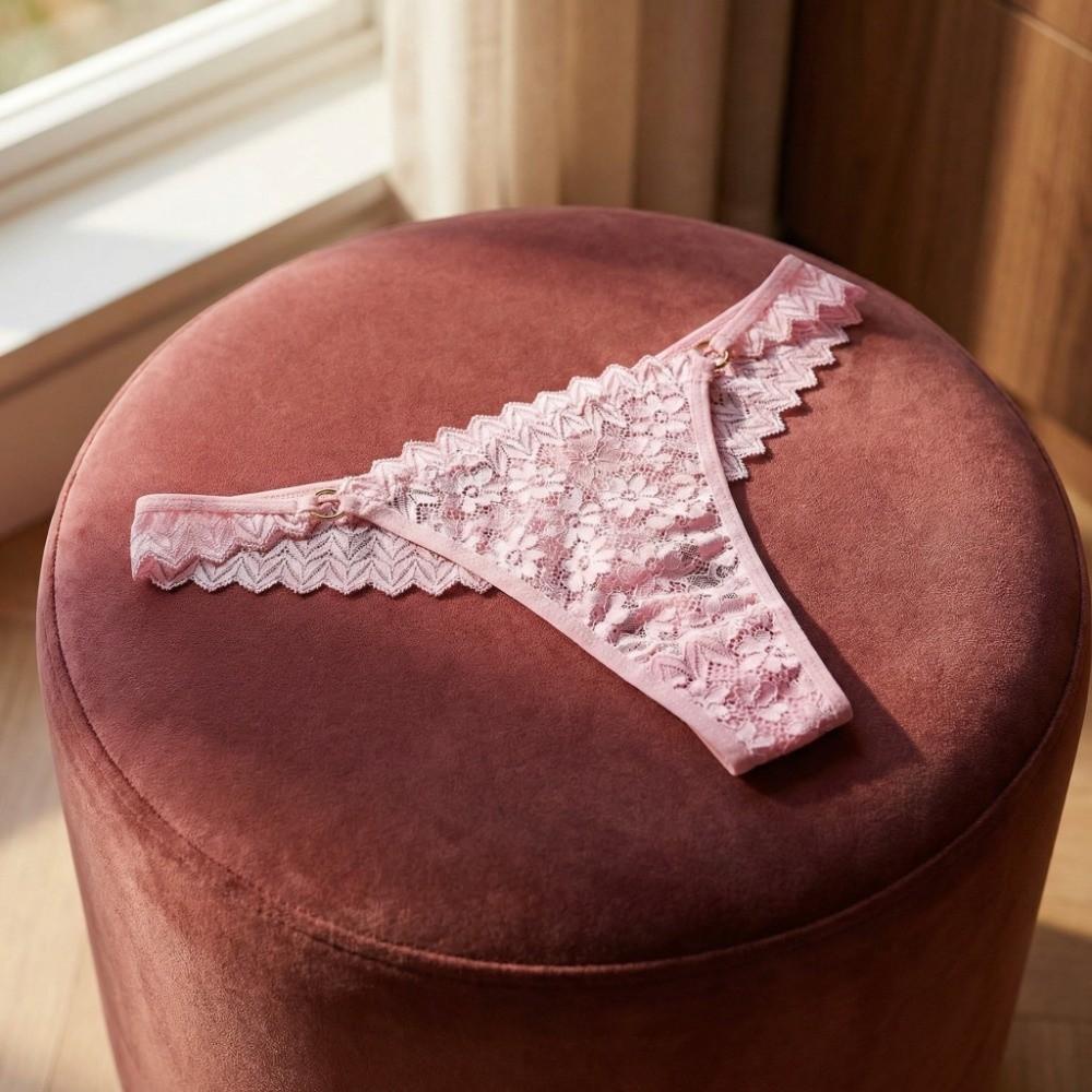 Bow Lace Seamless Panties Low Waist Mesh Lace Briefs Breathable Flower Underwear for Women Girl