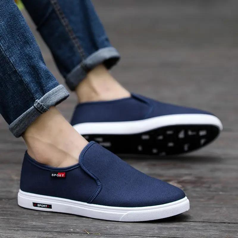 Fashion Casual Shoes for Men Korean Style Alphabet Round Toe Man Shoe Without Leather Luxury Sale Walking Comfortable Size 44 Sneakers
