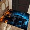 1pc, 2D Flat Printing, Cyberpunk Vintage Sports Car Doormat, Kitchen and Dining Room Decor, Indoor/outdoor Home Party Decoration, 2D Flat