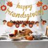 Happy Friendsgiving Banner Prestrung, Happy Thanksgiving Party Decorations, Friendsgiving Supplies for Party Home Office Mantel, NO DIY