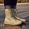 Men Tactical Boots Casual Ankle Waterproof Climbing Shoes Boot Outdoor Hiking Shoes Slip-resistant and Wear-resistant Zapatillas