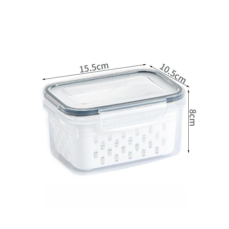 Food Storage Containers 2-Layer Airtight Design Reusable  & Stackable Kitchen Storage Box Perfect for Fruits, Vegetables, Meat  & Grains Preservatio S