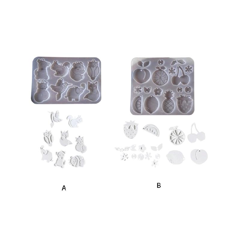 Animal/Fruit Earring Pendant Mold Silicone Crafting Template For DIY Jewelry Charm Creative Gift For Art Lovers