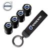 AAJR1 For Volvo Car Tire Wheel Valve Caps Cover Suede Car Key Chain Ring Keychain For V60 V40 XC90 XC40 S60 XC60 V70 S90 V90 Acc