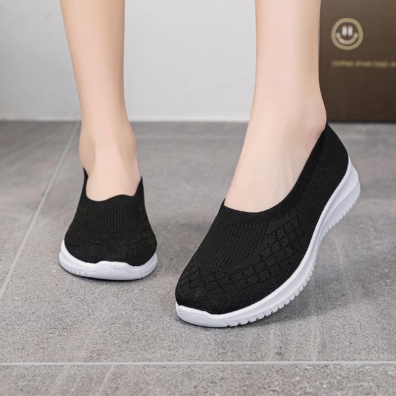 Chaussures de Sport Décontractées Confortables à Semelle Souple pour Femmes Âgées - Nouveau Style Grande Taille Chaussures en Tissu Vieux Pékin