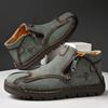 TUINANLE Frühling Handgefertigt Leder Herren Stiefel Design Sneaker Mann Atmungsaktiv Freizeit Schuhe Stiefeletten Outdoor