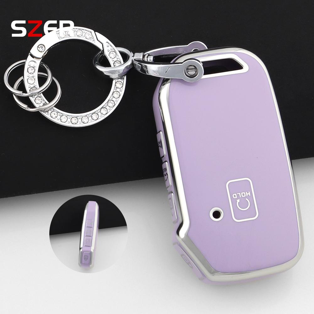 5 Button Tpu Style Car Key Case Cover Holder Keychain For Kia Telluride Telluride Sx Sportage R K5 Gt Line Seltos