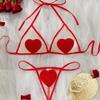 New Valentine's Day Multi-color Erotic Underwear Sexy Mesh Perspective Love Suspender Temptation Thong