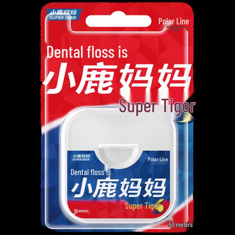 

Little Deer Mom Super Tiger 3 Rolled Dental Floss, 10-Box Pack