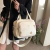 Mama Tasche Niedlicher Bestickter Bär Blume Handtasche Schultertaschen Tragbar Große Kapazität Aufbewahrung Umhängetasche