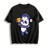 Graduation Panda With Trophy Print Casual Short Sleeve Top Pure Cotton T-shirt