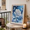 DIY Blue Rose Pearl Art Painting for Adults/Beginners Gift Home Decor Pearl Gem Paintings Picture Arts Craft 30x40cm Without Frame