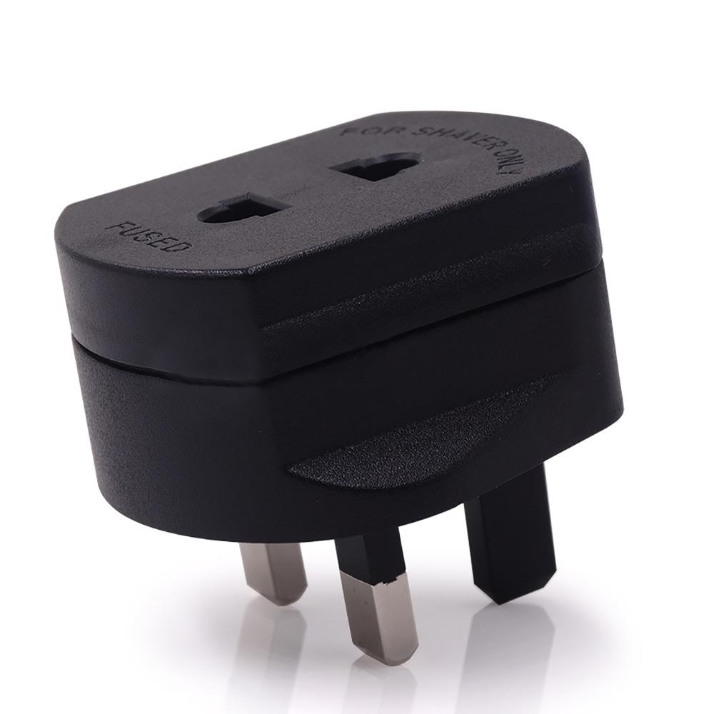 Charger Converter Mains Socket Adapter UK Plug to EU Plug Black For Shaver Plug/Toothbrush
