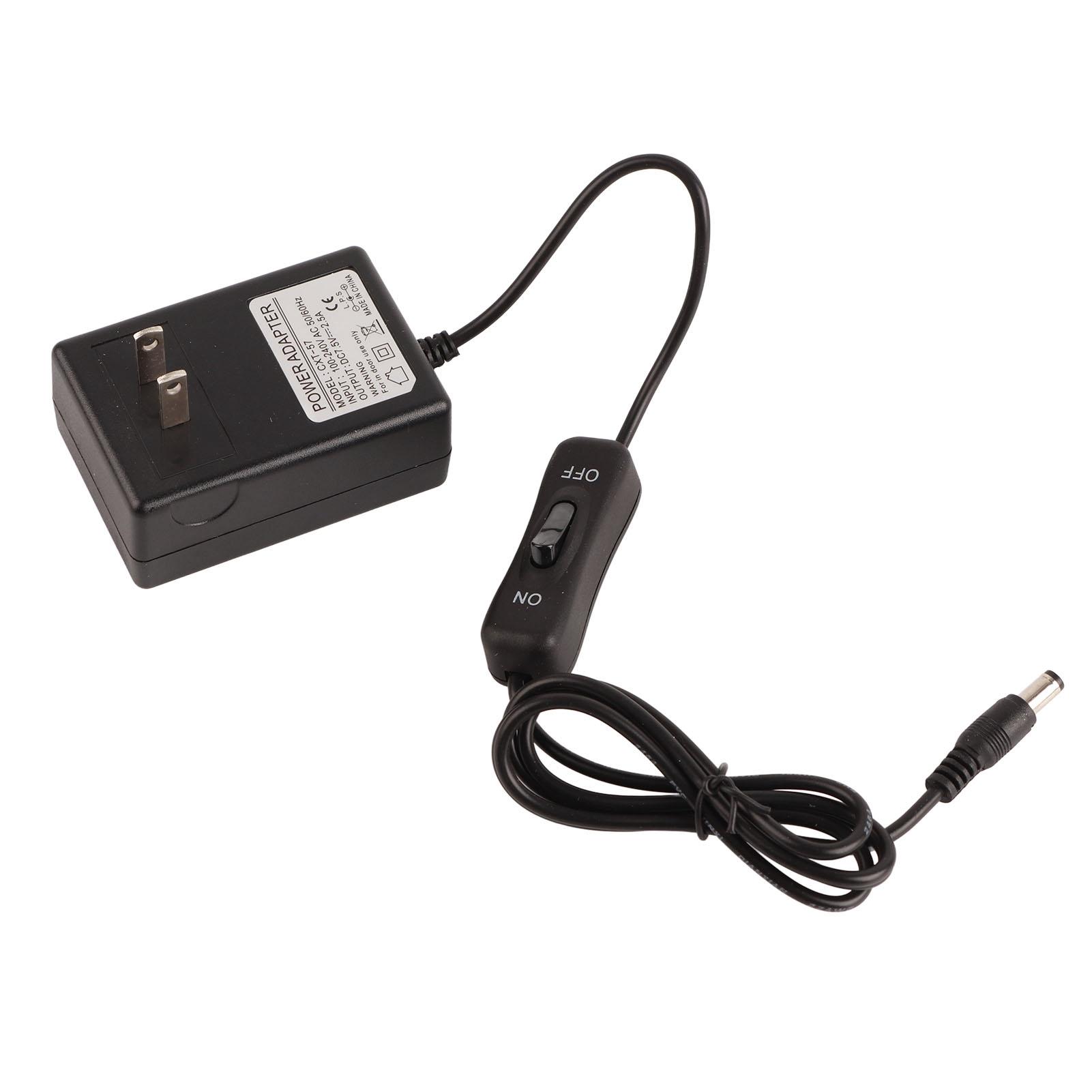 

7.5V 2.5A Блок питания Пластиковый Металлический Черный Компактный Портативный Адаптер Трансформатора Напряжения для 10 см US Plug