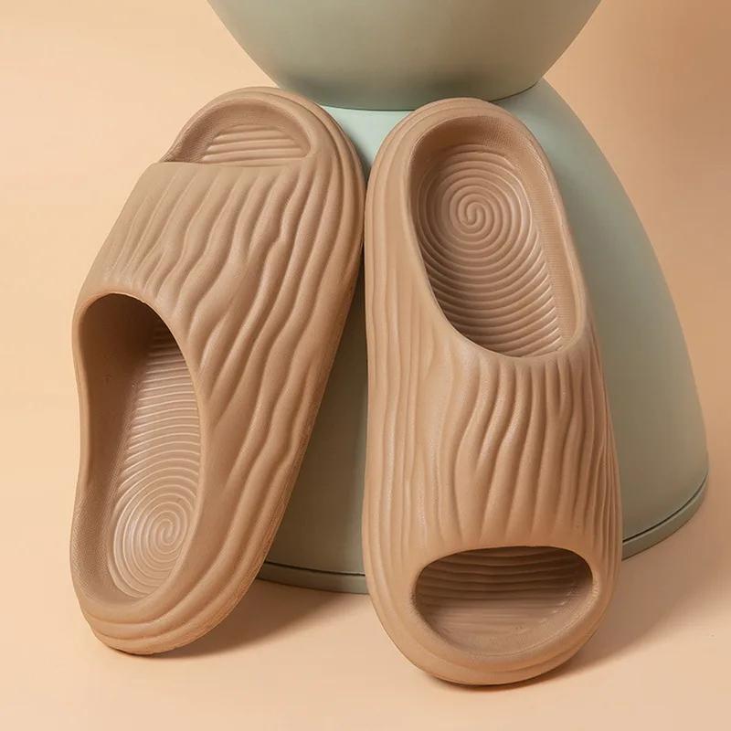 

popular Women Men Slippers Pleated Flat Shoes 2024 New popular Outdoor Slippers Indoor Home Soft Slides Summer Beach Non-Slip