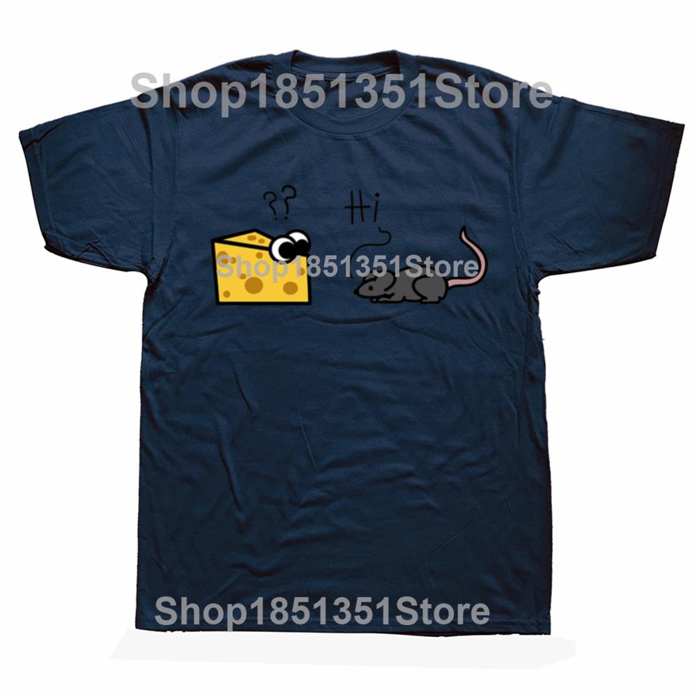 Funny Cheese Rats Graphic Tshirts Men Womens Fashion Casual Tshirt 100 Cotton Loose Oversized Rat Lovers T Shirt