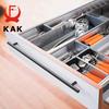 KAK 10PCS Brushed Gold Kitchen Door Handles Stainless Steel Straight Cupboard Handles Knobs Cabinet Pull Furniture Handle