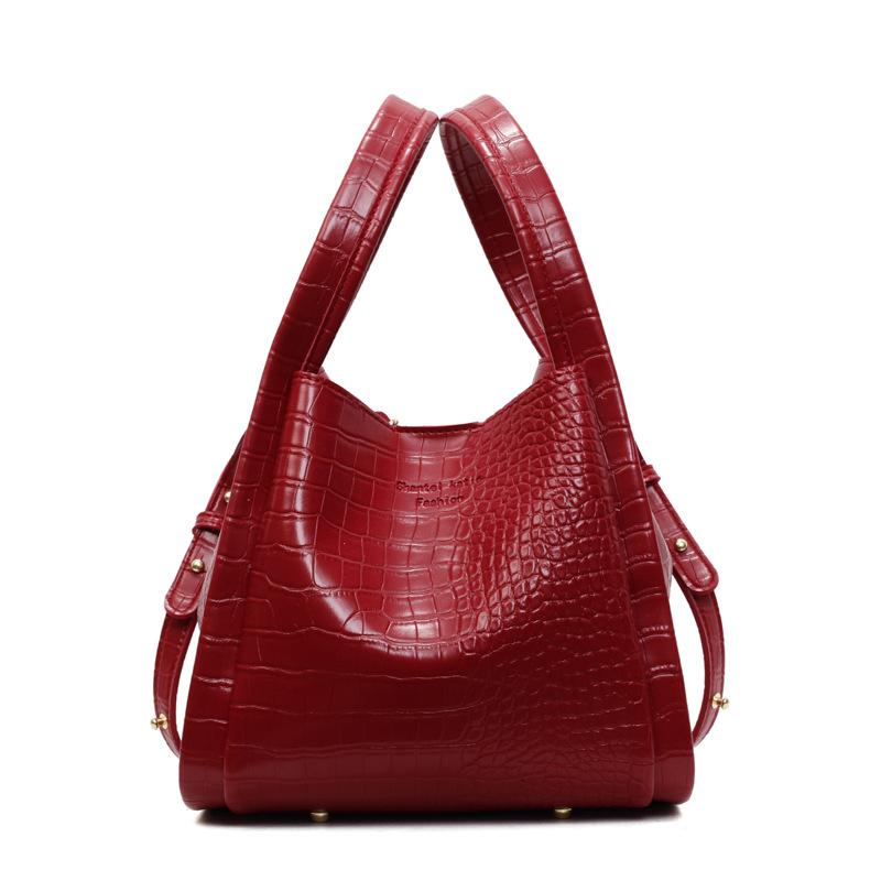 Retro Vegetable Basket Hand Bag Women's New Texture Portable Bucket Bag Simple Shoulder Messenger Bag