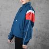 Nike Geweven Windjack met Logo en Ademende Voering Damesjassen Xeric-Blauw CJ2362-432