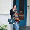 New Lee Denim With PU Synthetic Leather Shoulder Bag Regular Women's Jasper LE240101M-408