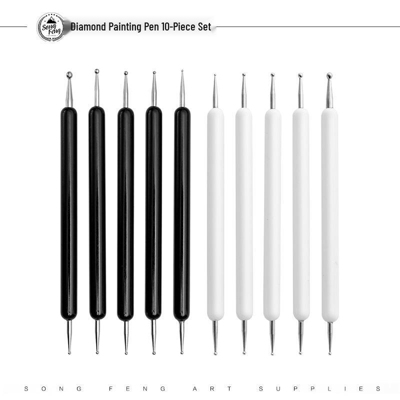 10-Piece Cross-Border Pottery & Clay Tool Set: Silicone Dotting Pens & Indentation Tools