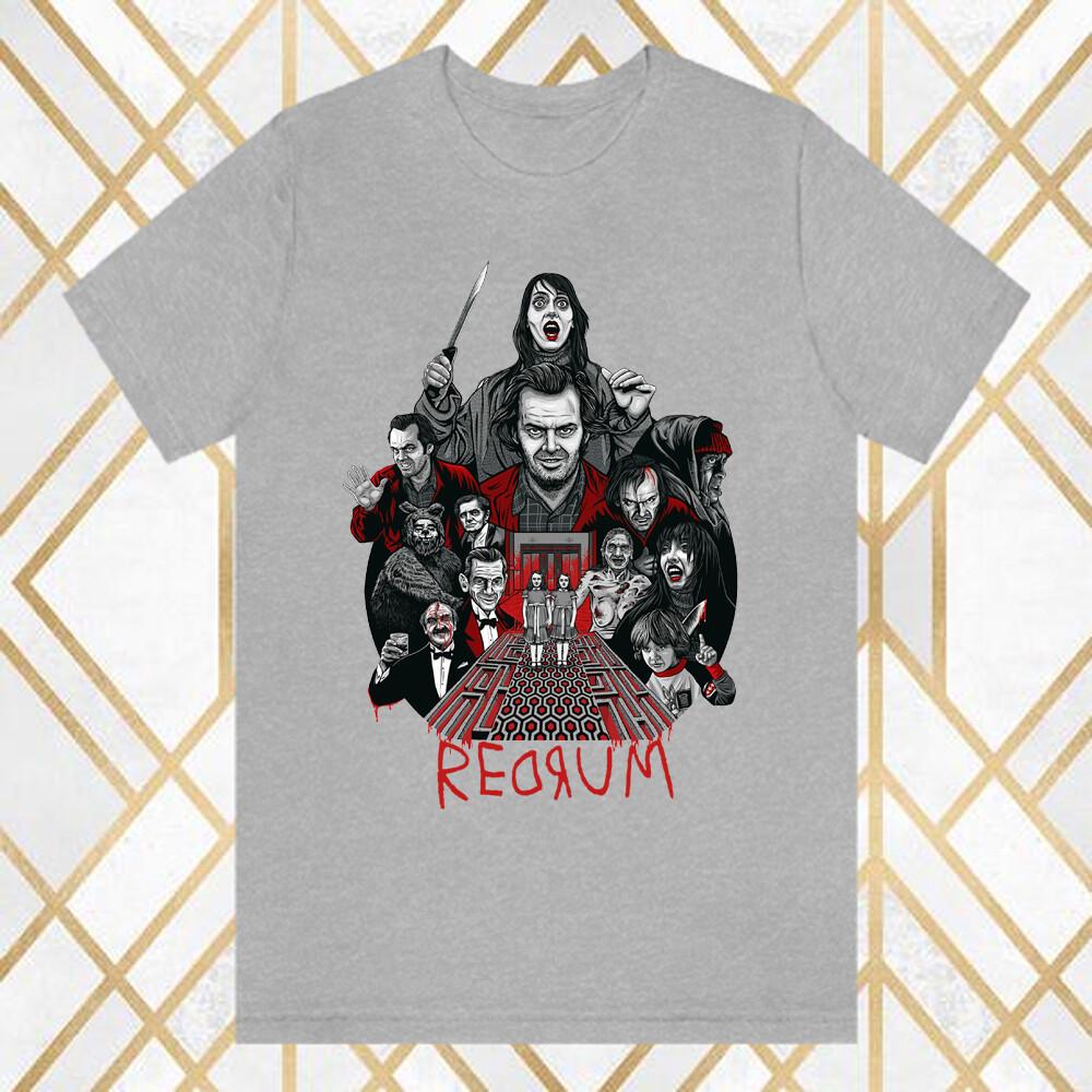 The Shining Redrum Murder Horror Movie Men s Gray Size S 3XL XL