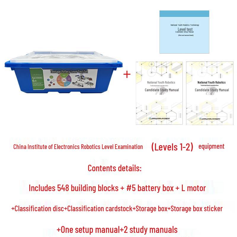 Youth Robotics Level One & Two Exam Kits: Educational Building Blocks for Kids