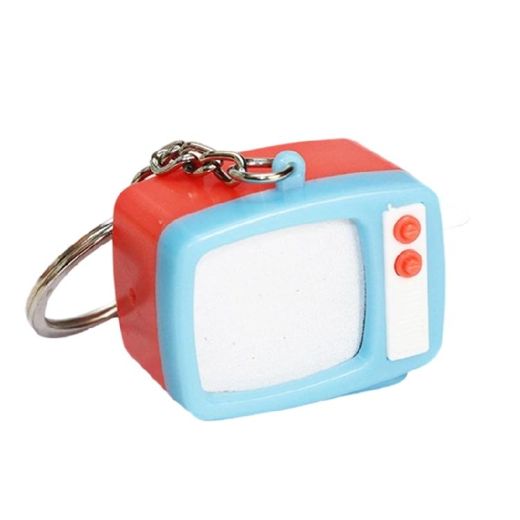 Retro Television Shaped LED Light Keychain Featuring Sound for Night Assistance and Interactive Play