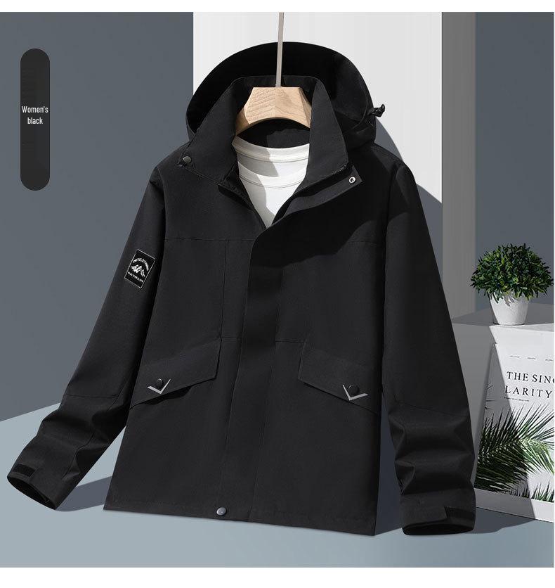 New Unisex Windproof Waterproof Hooded Jacket for Spring/Autumn Outdoor Sports M