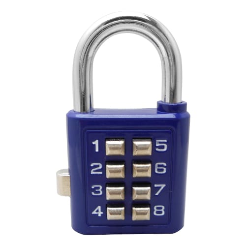 Waki Sangyo Push Button Lock, Security Gate/Warehouse, Blue, 35mm, TW912