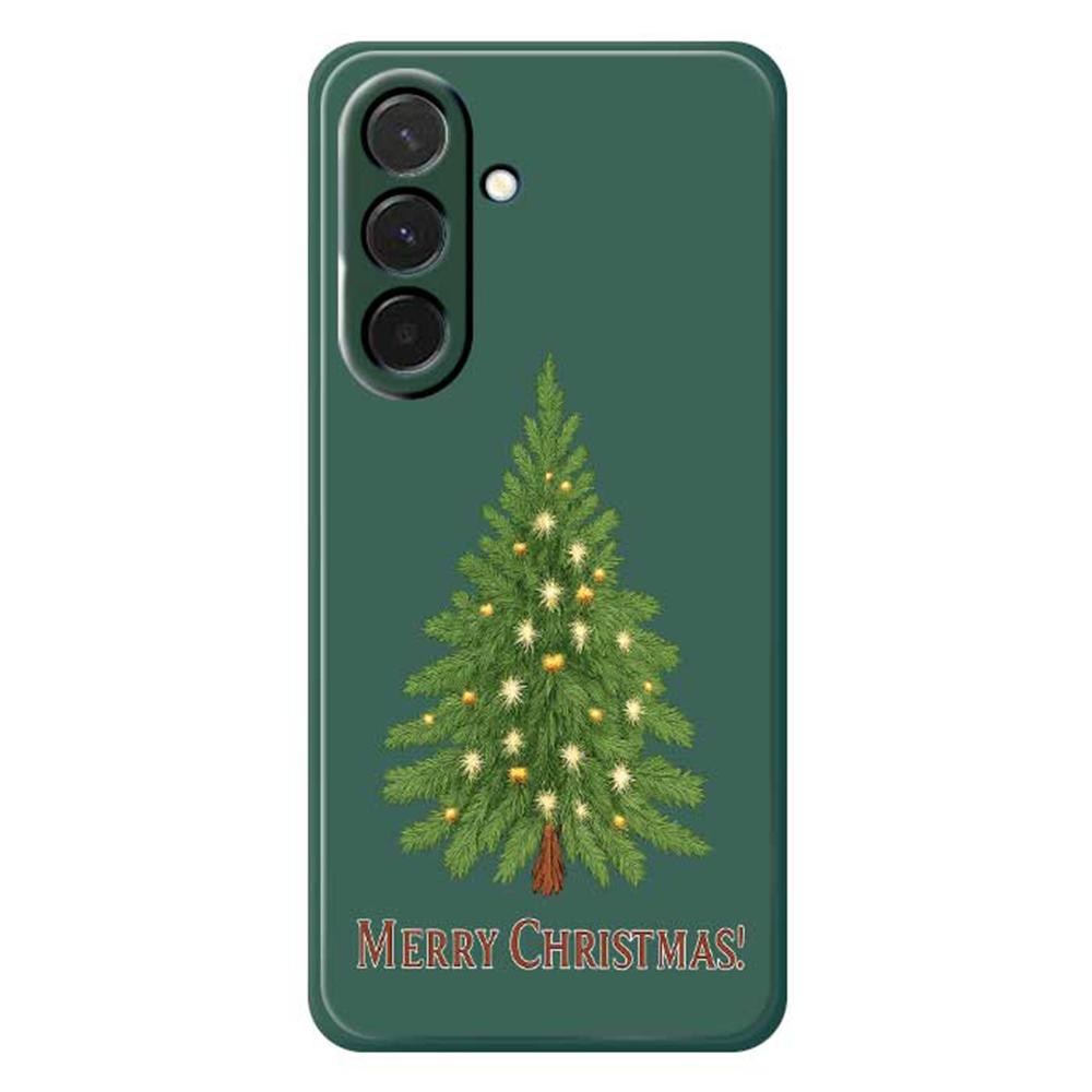 For Samsung Galaxy A36 5G Case Christmas Tree Pattern Printing Straight Edge TPU Phone Back Cover