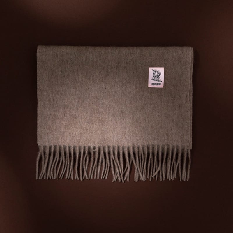 RECLOW RECLOW LAND 100% Cashmere Muffler Brown