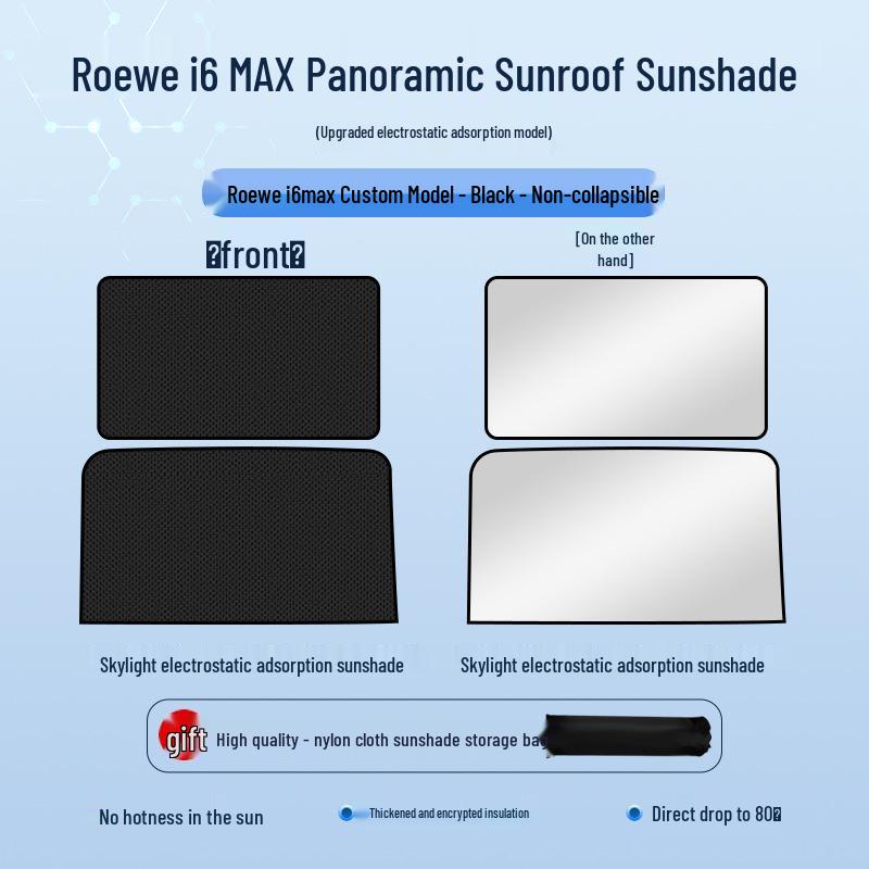 Козырек люка Roewe 2020 i6 MAX: Электростатическая теплоизоляция и защита конфиденциальности Openable Sunroof for Roewe 2020 I6MAX