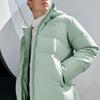 Li-Ning Fitness Series Solid Color Hooded Sports Down Jacket Men Outerwear Jade-Smoke-Green AYMT061-3