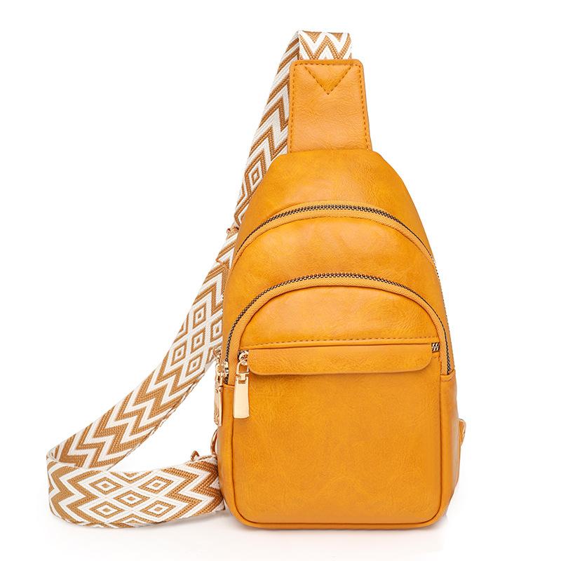 

Wholesale New High-End Soft Leather Texture Vintage Women s Versatile Outdoor Crossbody Chest Bag for Stylish Daily жёлтый