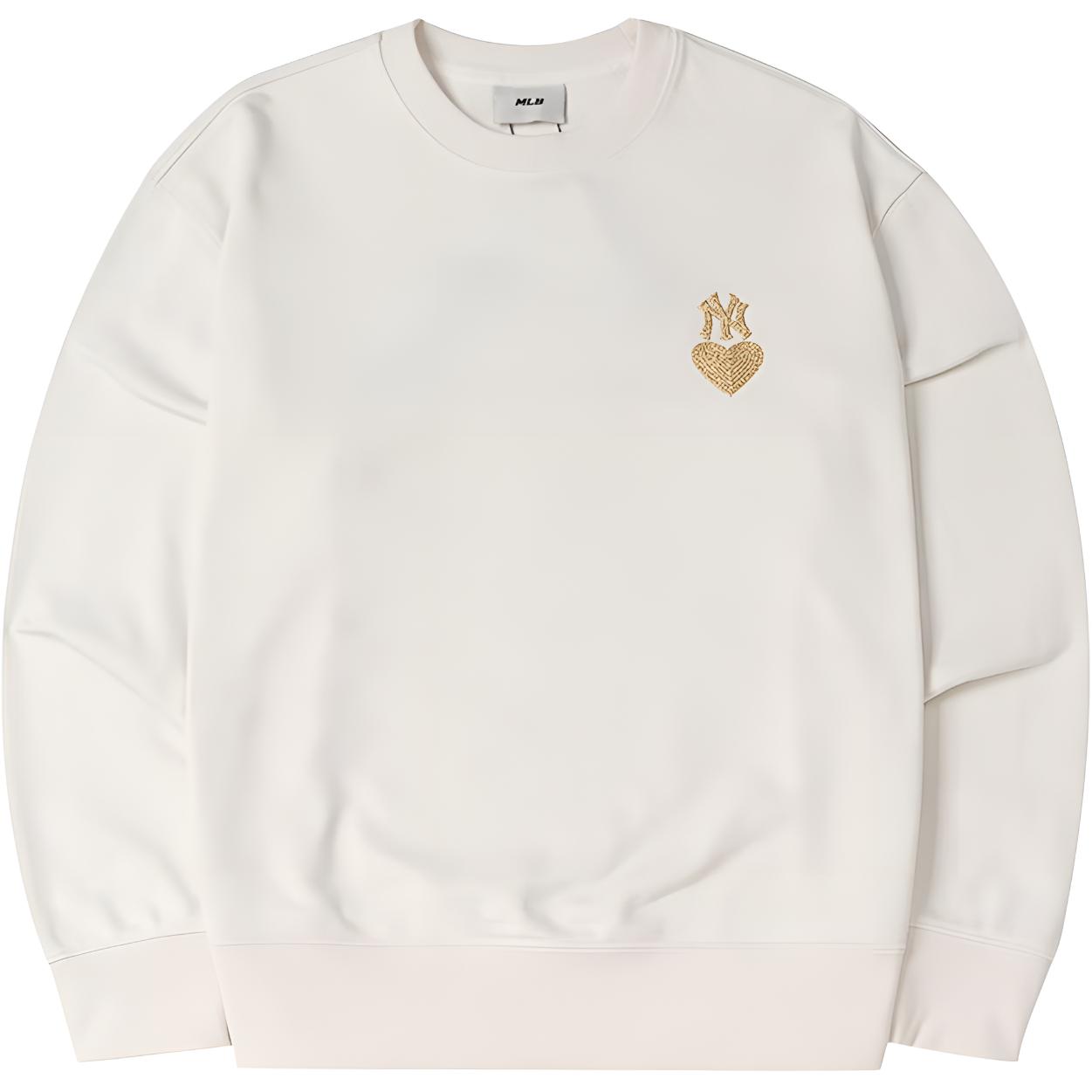 MLB Heart 24FW Sweatshirt Unisex Cream 3AMTH9144-50CRS XL