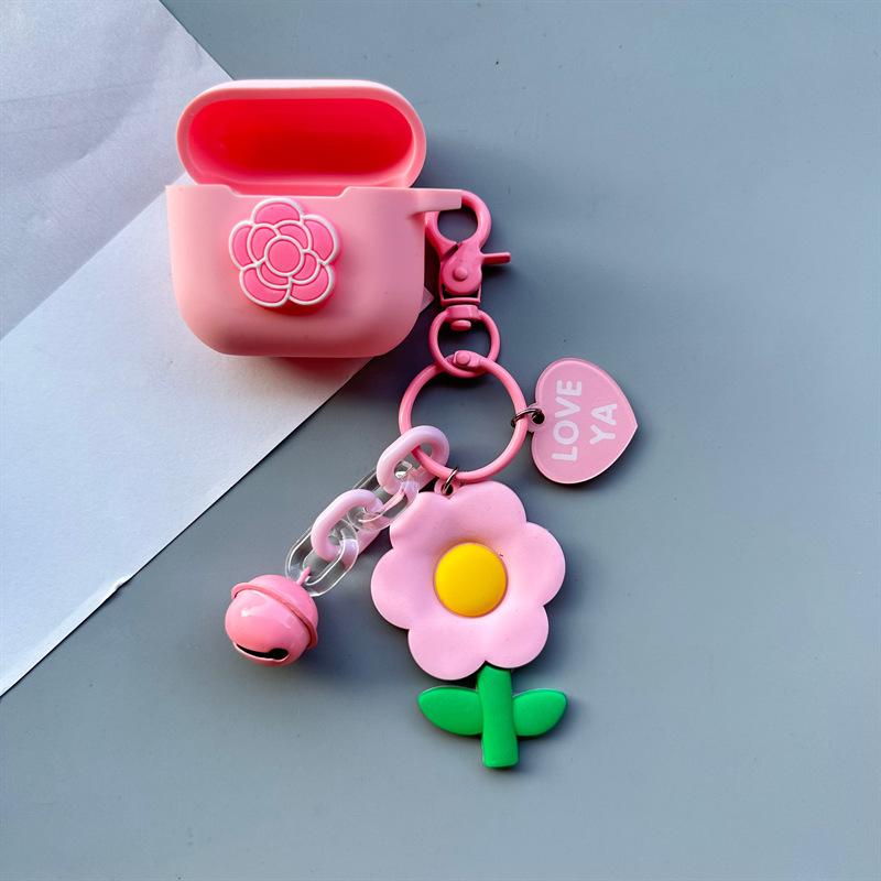 Suitable for AirPods pro1 wireless bluetooth headset case apple 1 flower cartoon 1/1 silicone soft case
