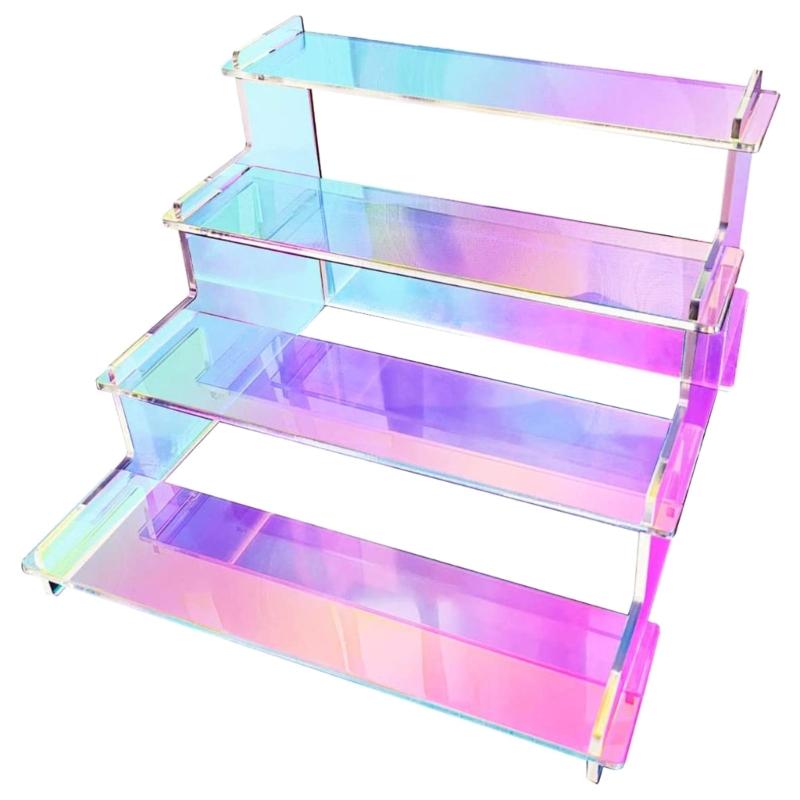 Klar Acryl Steigleitungen Display Stand für Display Oder Sammlungen Reusable 4 Tier X3UC