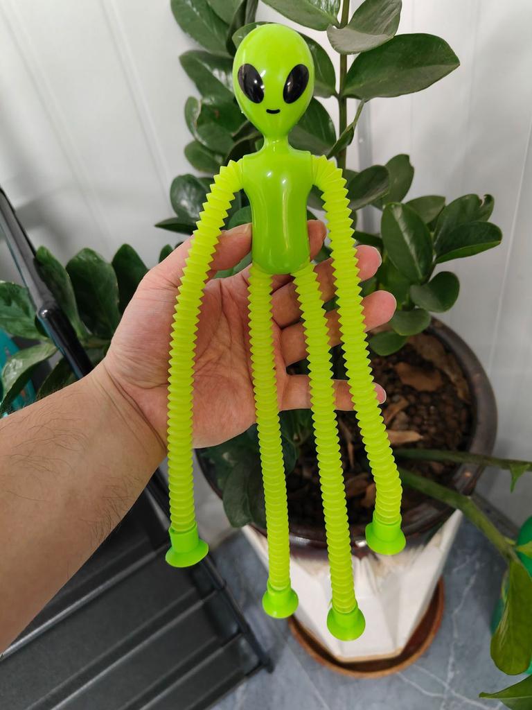 Suction Cup Telescopic Tube Alien Toys Variable Decompression Kids Early Education Puzzle Toys Fun DIY Interactive Game Props