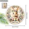 Classic Easter Decorations Wooden Ornament -"Happy Easter", Rabbit, Egg, Wreath - Easter Presents -for Door, Wall, Home, Room, Farmhouse, Street, Shop
