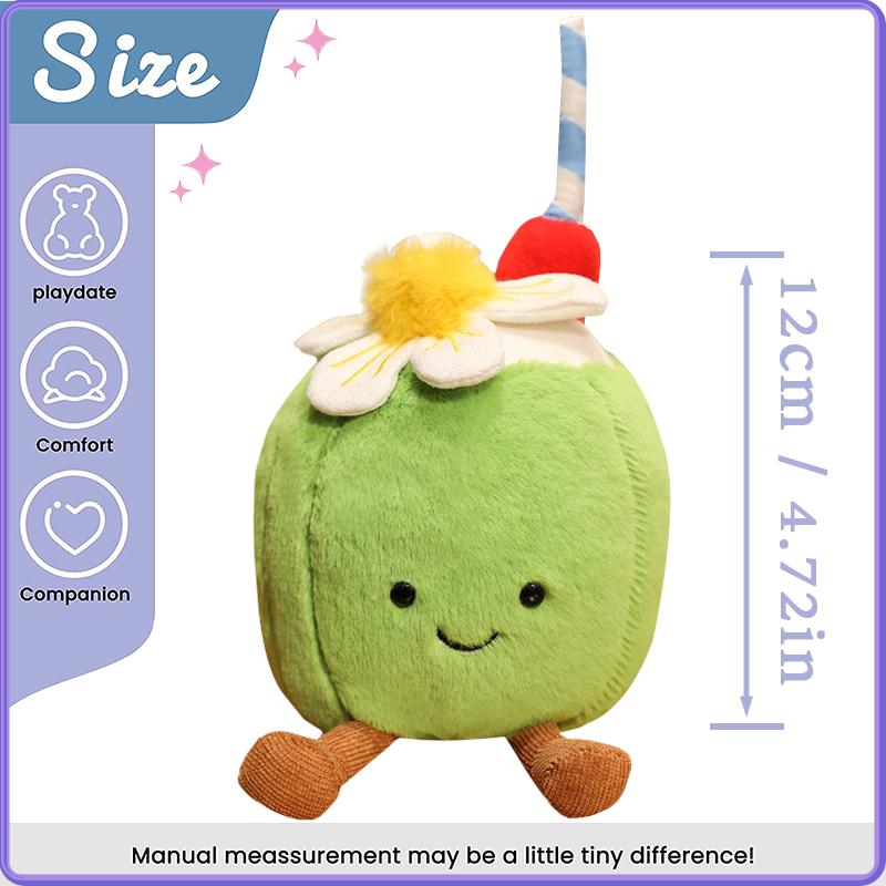

Kawaii Jellyc Coconut Coconut Tree Lemonade Plush Toys Green Interactive Dolls Home Decor Cute Summer Pet Holiday Birthday Gifts