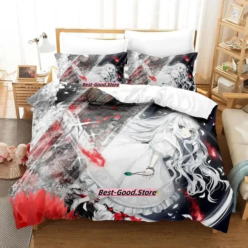 New Ender Lilies Quietus Of The Knights Bedding Set Cartoon Anime Three-Piece Set Adult Kid Bedroom Duvetcover Sets 3D Print