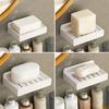 Self-draining Soap Dish with Drawer-Type Drip Tray Wall-Mounted Bar Soap Holder for Shower Bathroom Bathtub Kitchen Sink