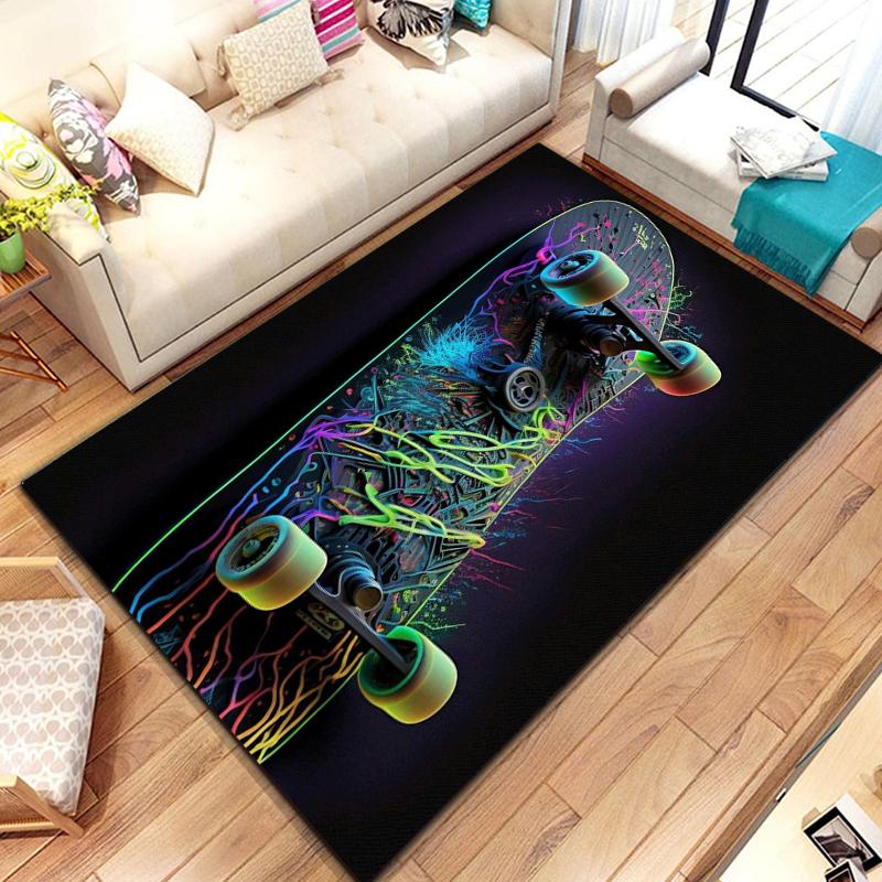 Custom Skateboard Logo Printed Carpet Fashion Yoga Mat Non-slip Area Rug Photography Prop Birthday Gift Bedroom Decor mandala