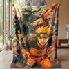 Naruto Printed Flannel Blanket Skin Friendly Warm Decorative Throw for Indoor Couch Bed Daily Use