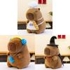 Magician Capybara Earphones Chef Plush Stuffed Doll  Animal Sofa Pillow Brown