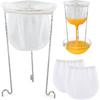 Jelly Strainer Stand with 3 Reble Strainer Bags, Stable Stainless Steel Sieve Stand Reble Food Jelly Filter Bags for Straining Juice Yogurt Cheese