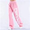 Women's Hooded Long Sleeve Sweatshirt Loose Fit Loungewear Letter Print Pullover Hoodie